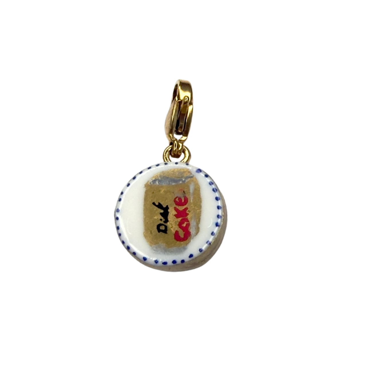 Hand painted charms - Golden sides