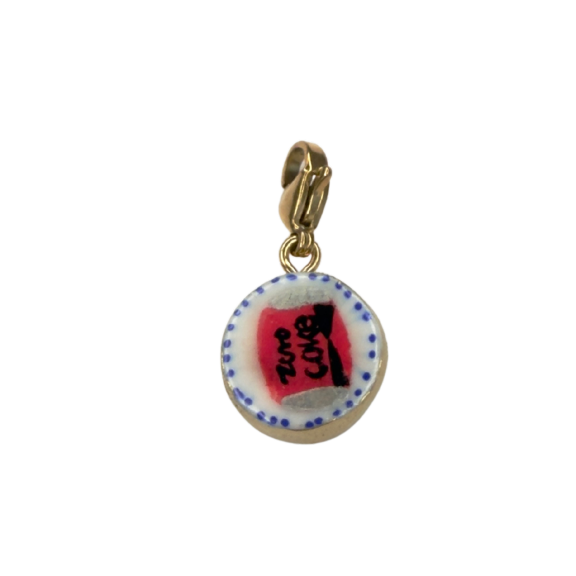 Hand painted charms - Golden sides