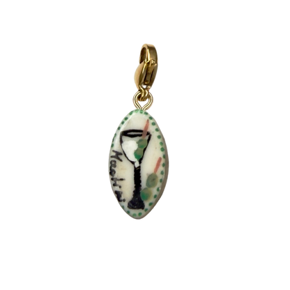 Hand painted charms - Golden sides