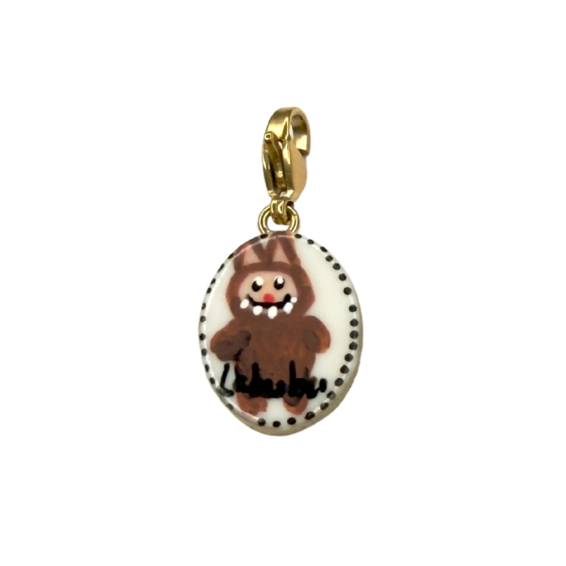 Hand painted charms - Golden sides