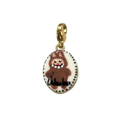 Hand painted charms - Golden sides