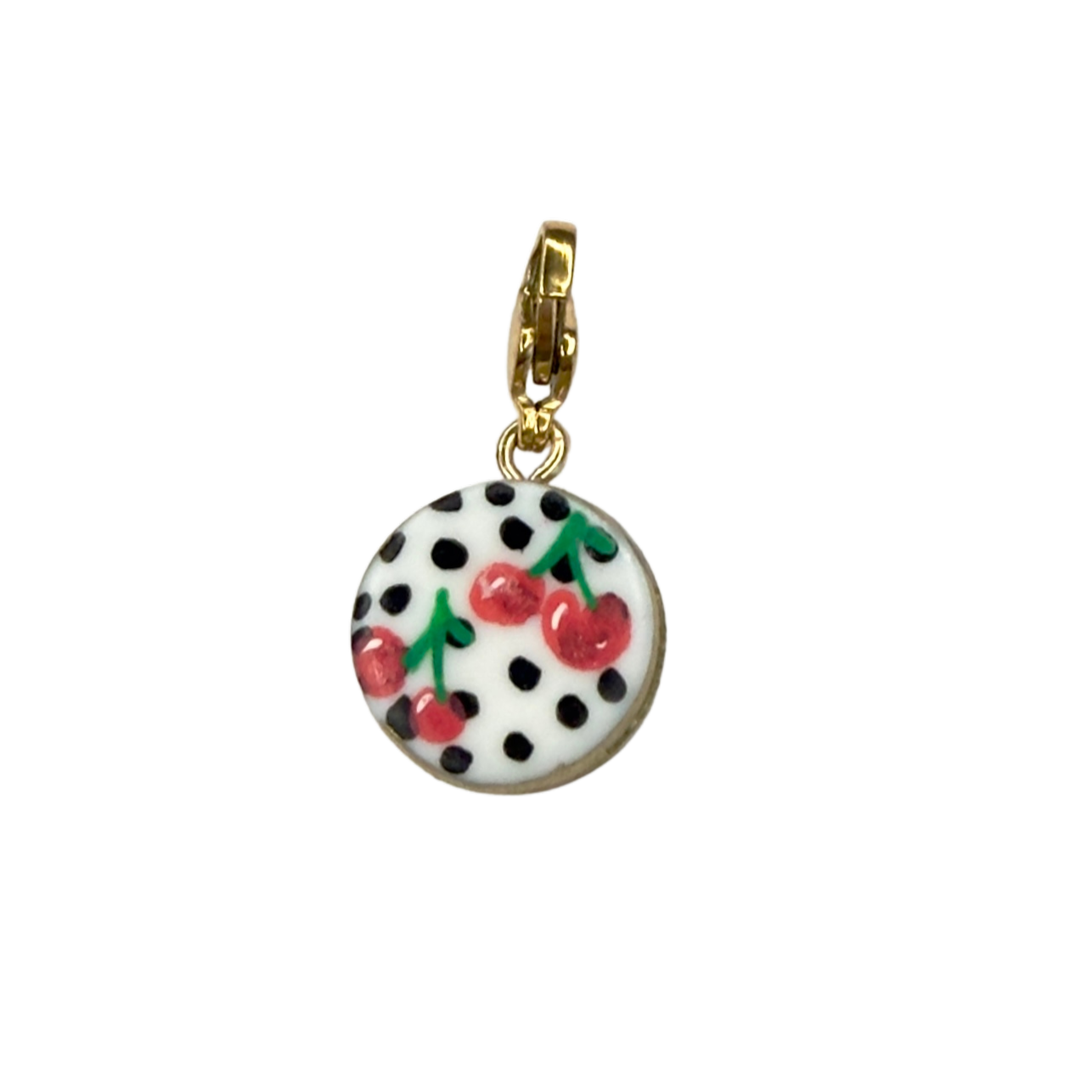 Hand painted charms - Golden sides