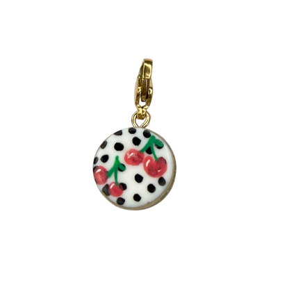 Hand painted charms - Golden sides