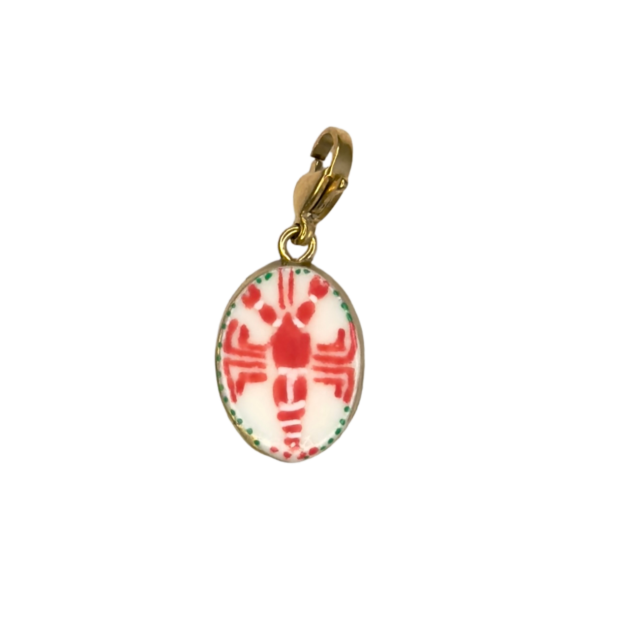Hand painted charms - Golden sides