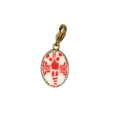 Hand painted charms - Golden sides