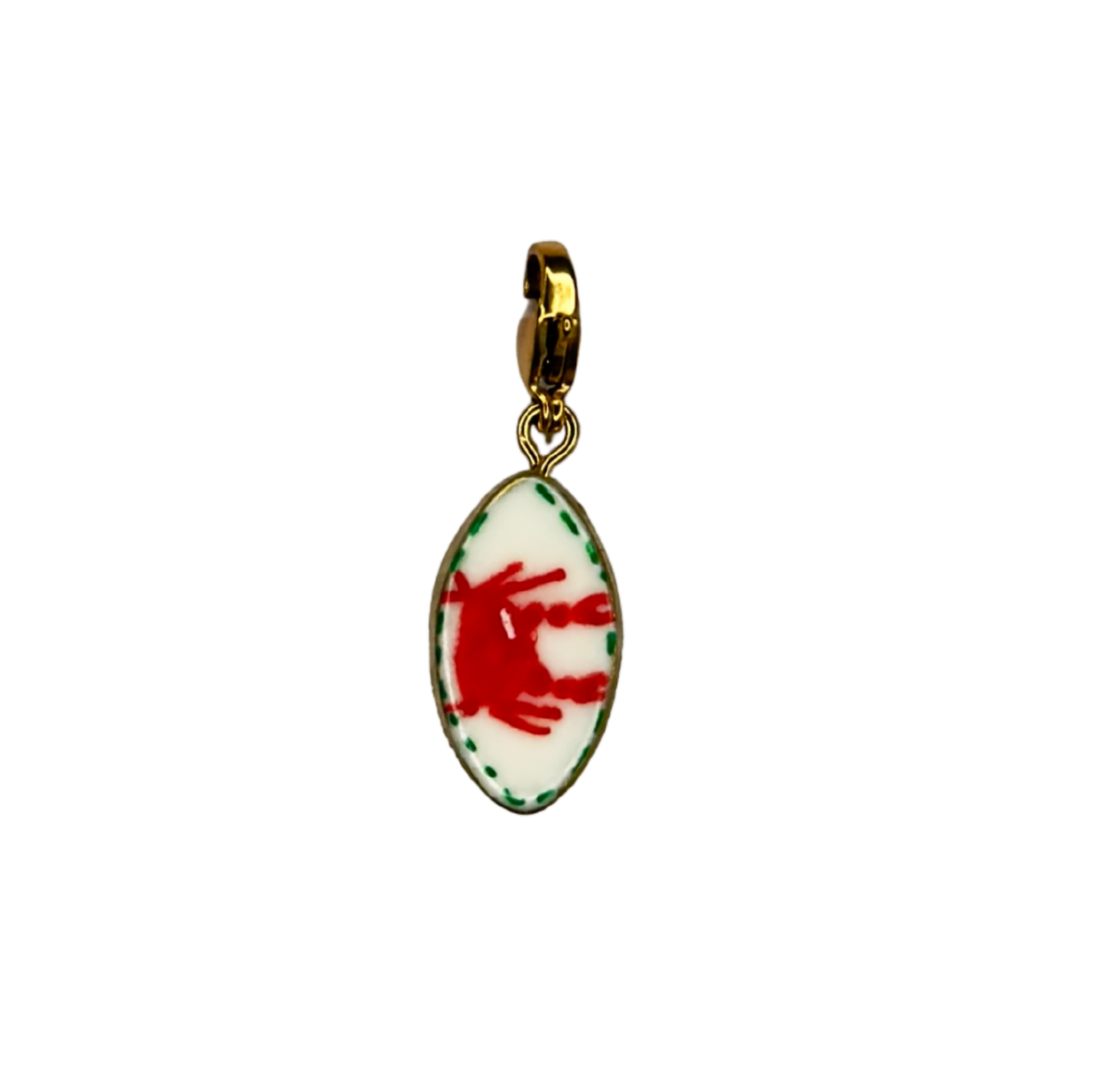 Hand painted charms - Golden sides
