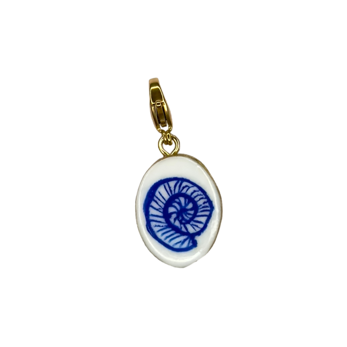 Hand painted charms - Golden sides