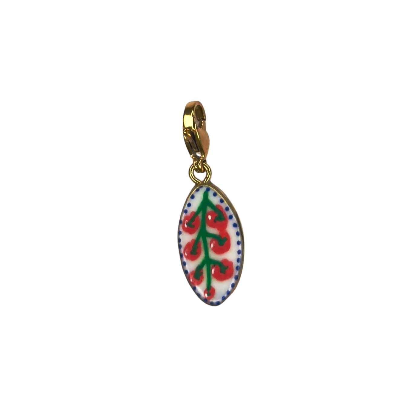 Hand painted charms - Golden sides