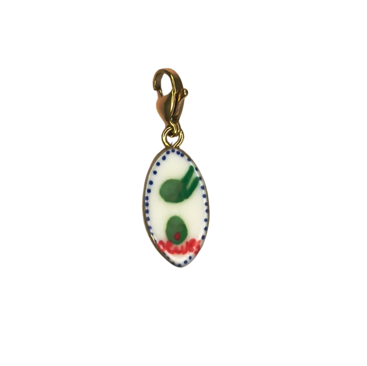 Hand painted charms - Golden sides