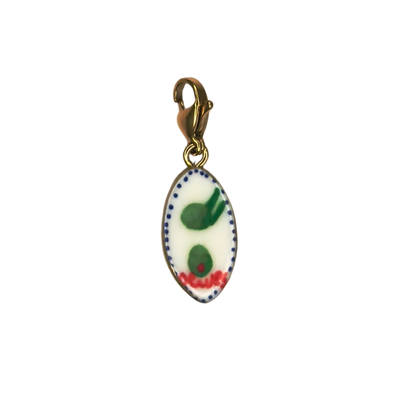 Hand painted charms - Golden sides