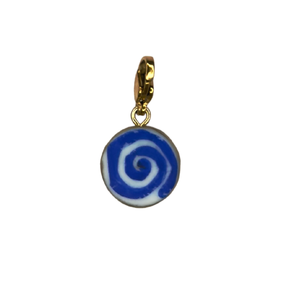 Hand painted charms - Golden sides