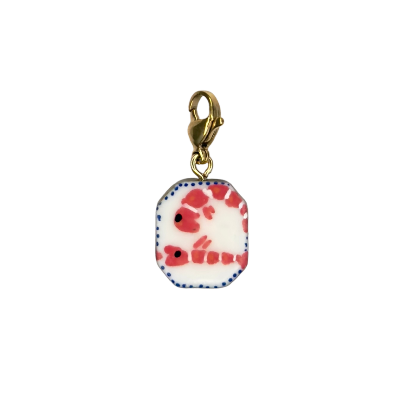 Hand painted charms - Golden sides