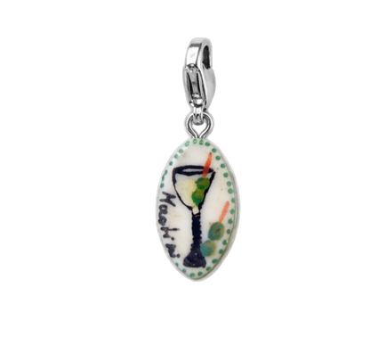 Hand painted charms - Silver sides