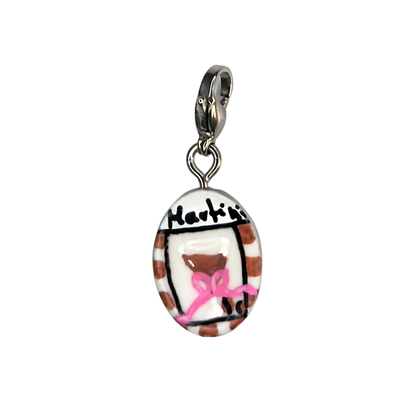 Hand painted charms - Silver sides