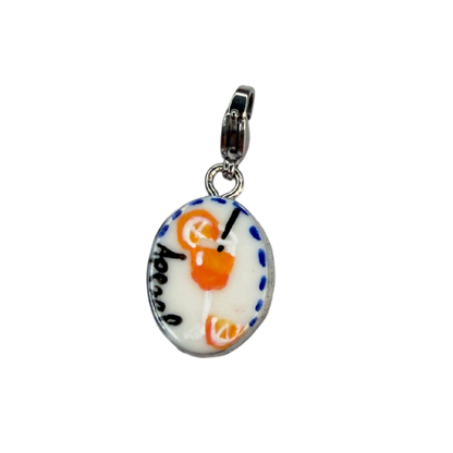 Hand painted charms - Silver sides