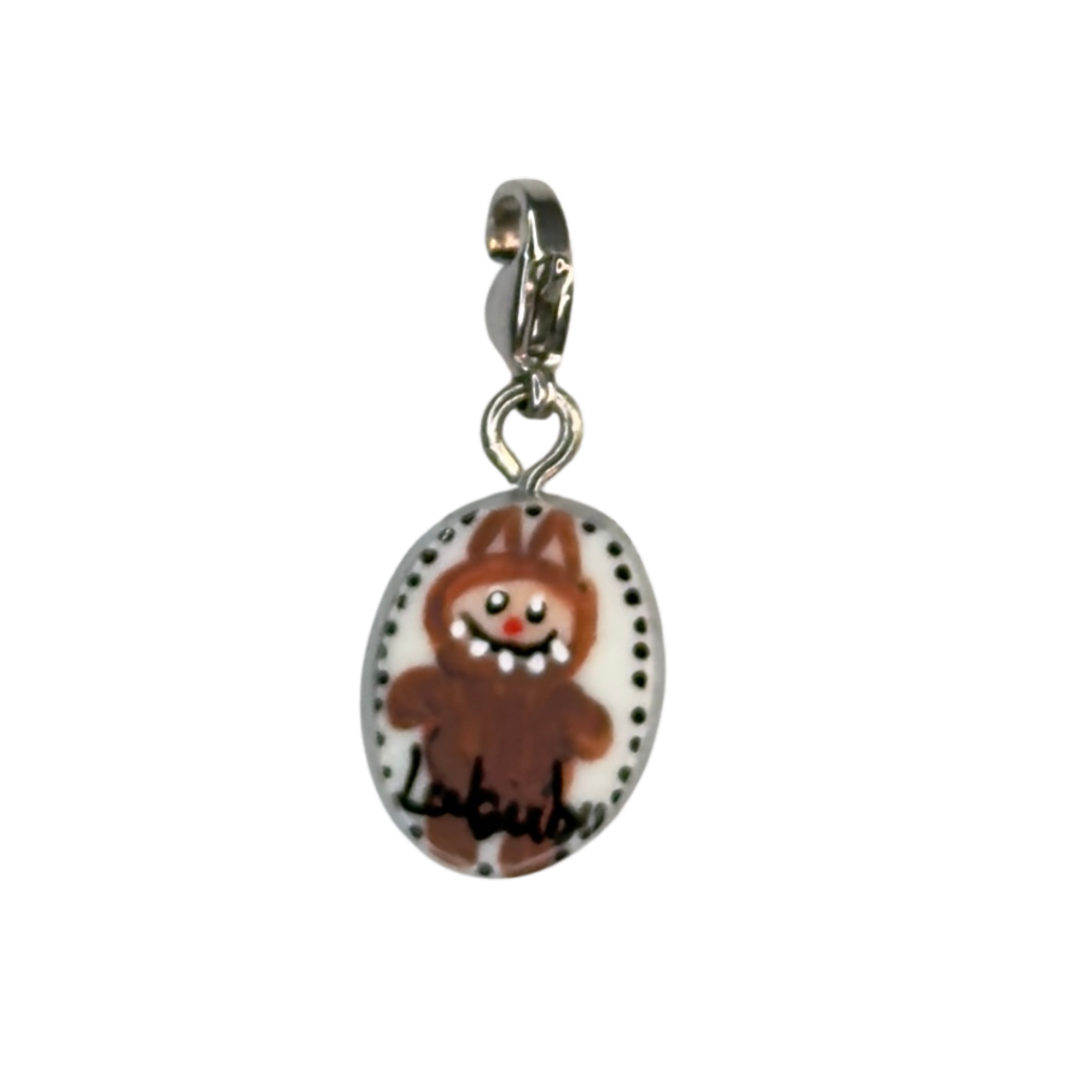 Hand painted charms - Silver sides