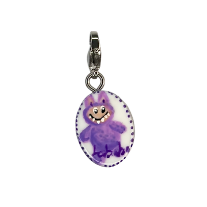 Hand painted charms - Silver sides