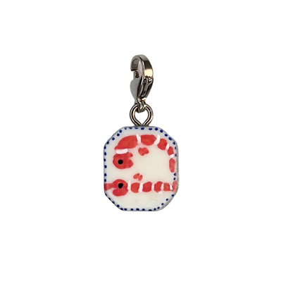 Hand painted charms - Silver sides