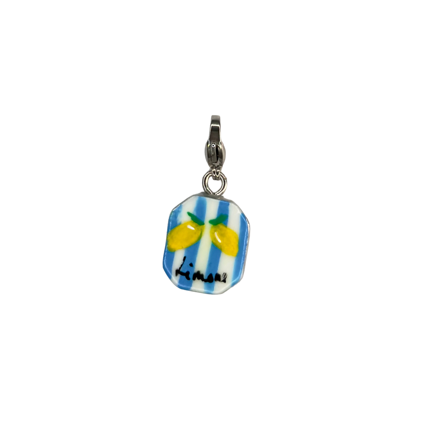 Hand painted charms - Silver sides