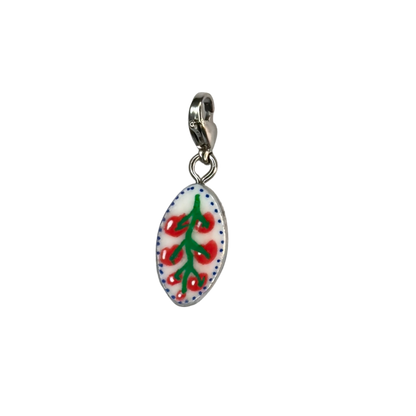 Hand painted charms - Silver sides