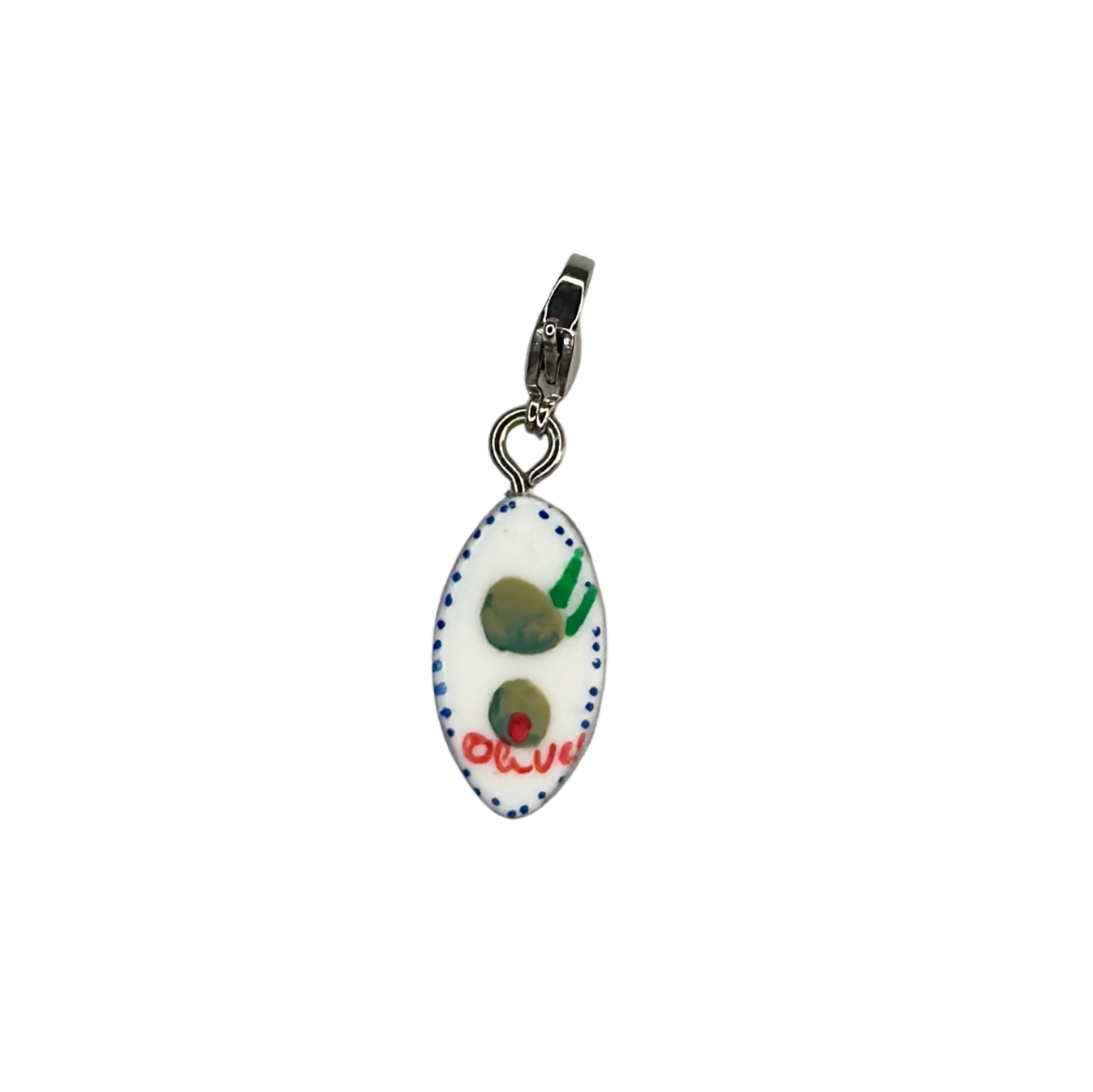 Hand painted charms - Silver sides