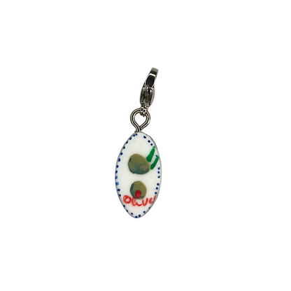 Hand painted charms - Silver sides