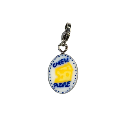 Hand painted charms - Silver sides