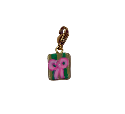 Hand painted charms - Silver sides