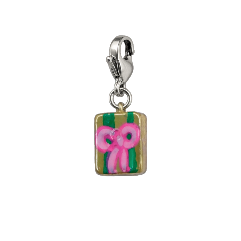 Hand painted charms - Silver sides