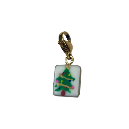 Hand painted charms - Golden sides