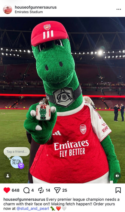 Gunnersaurus - AFC Premier league  Champions of 25/26 key chain / bag charm