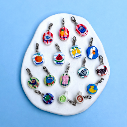NEW hand painted Summer charms (Stainless steel)