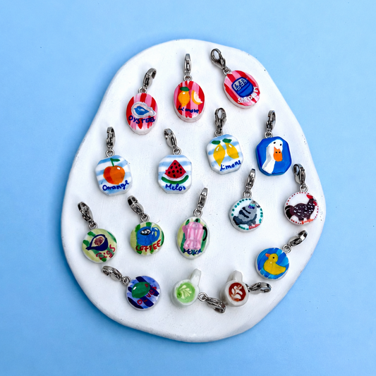 NEW hand painted Summer charms (Stainless steel)