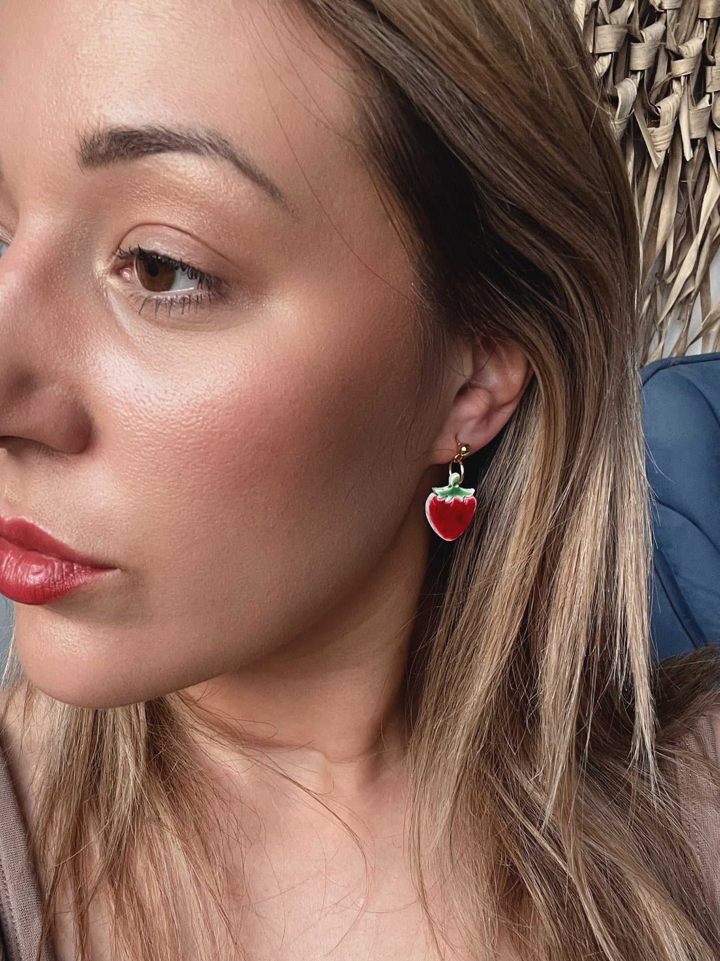 Fruity dainty dangle earrings