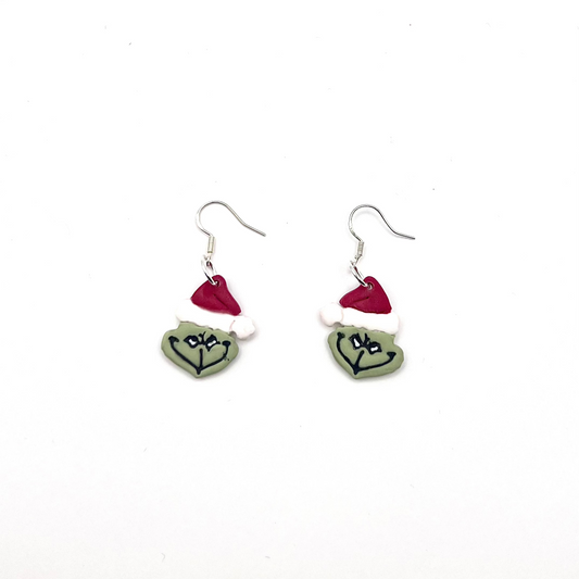 Grinch dangle earrings