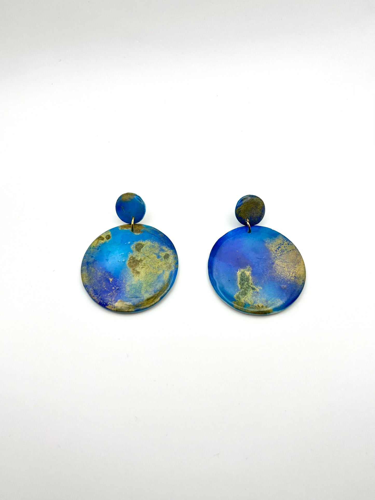 Circle Alcohol ink earrings