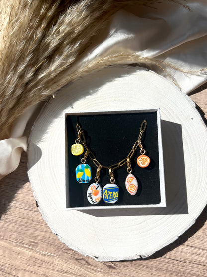 "Frutta Fresca" charm necklace - 18k gold plated
