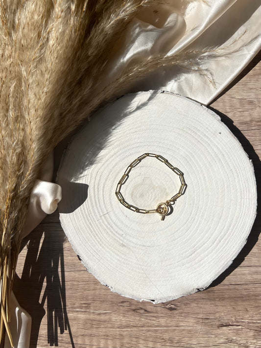 Bracelet - Paperclip -14K gold plated