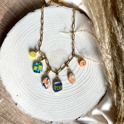 "Frutta Fresca" charm necklace - 18k gold plated