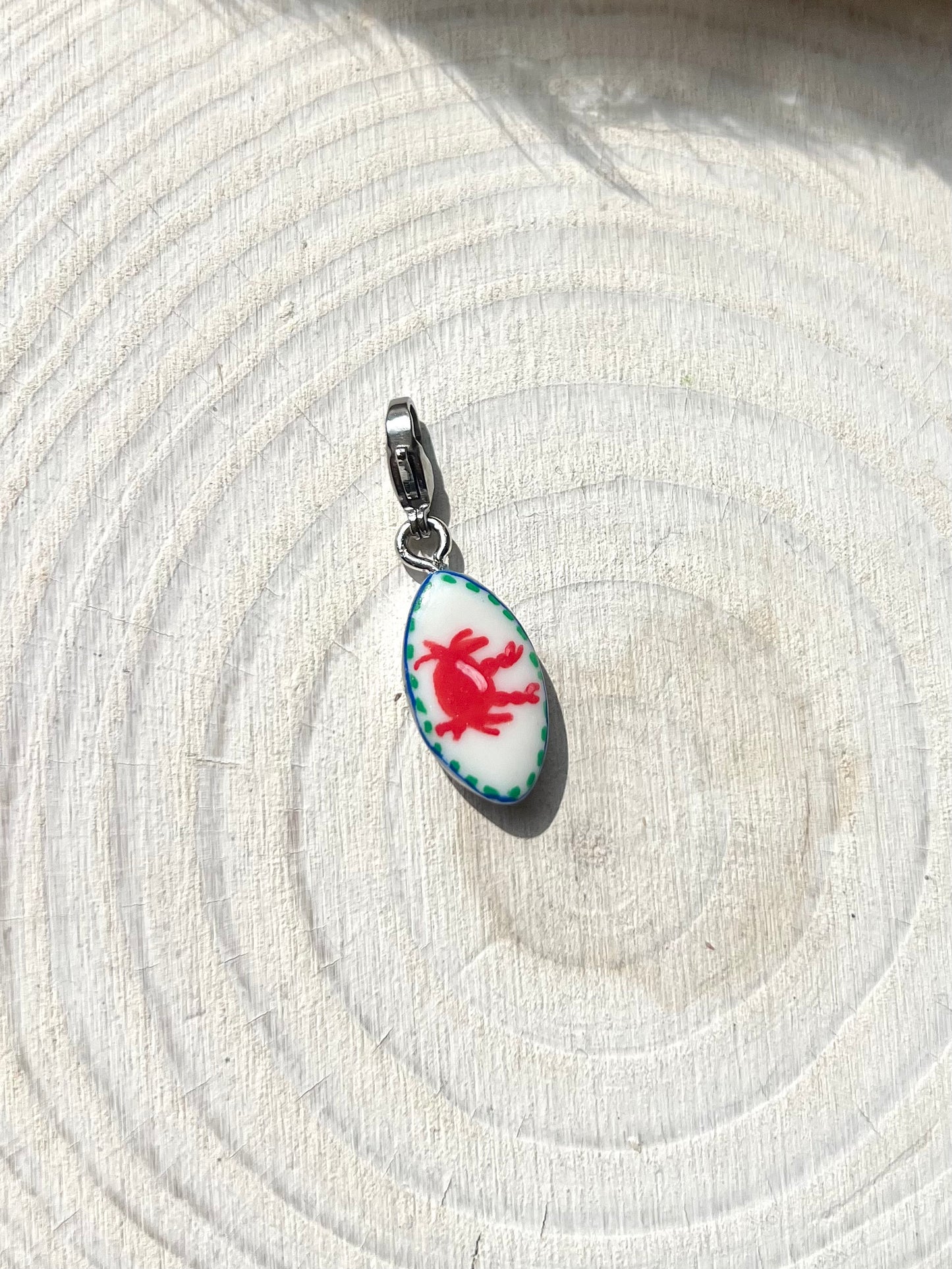 Hand painted charms - Silver sides