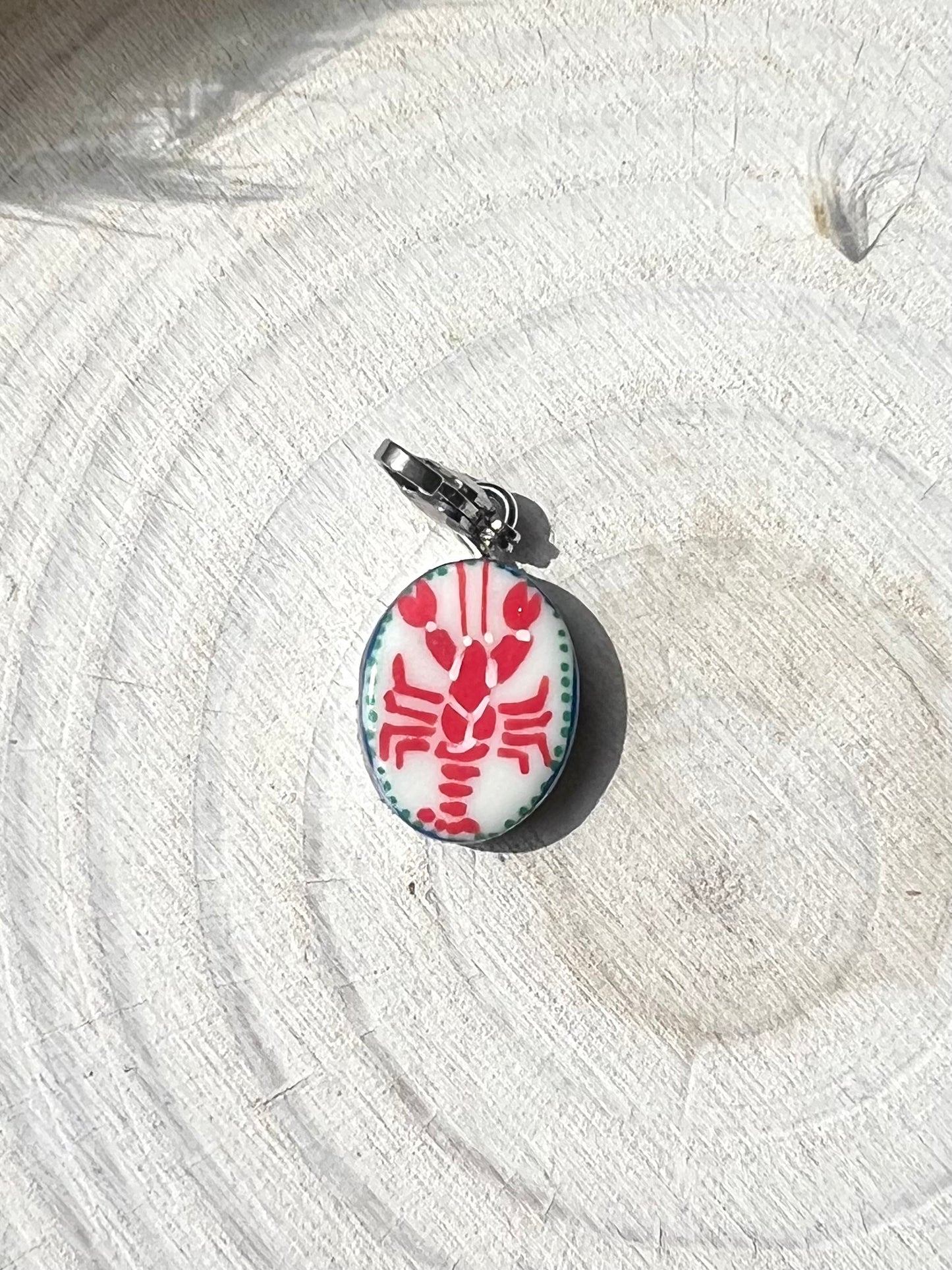 Hand painted charms - Silver sides