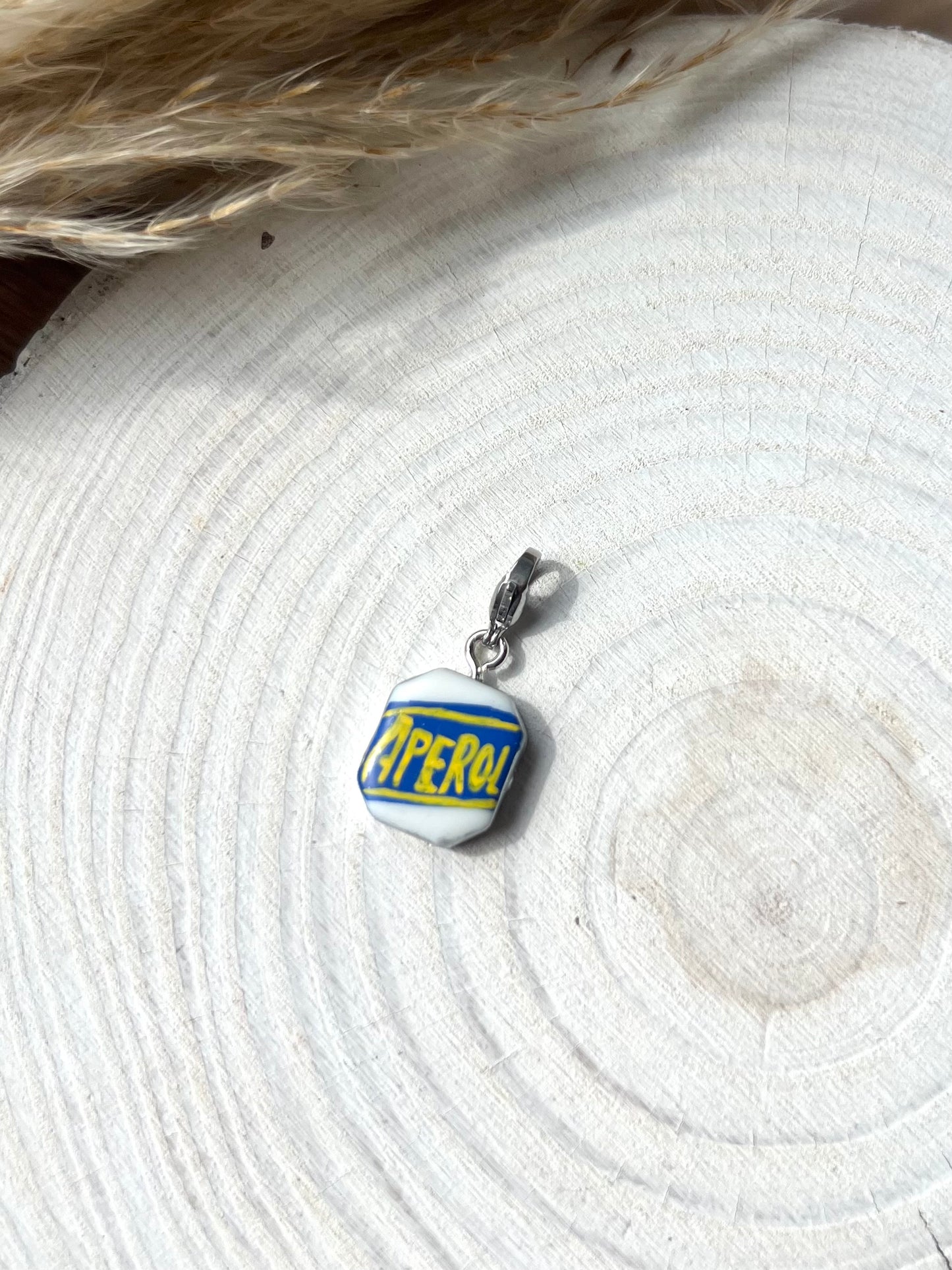 Hand painted charms - Silver sides