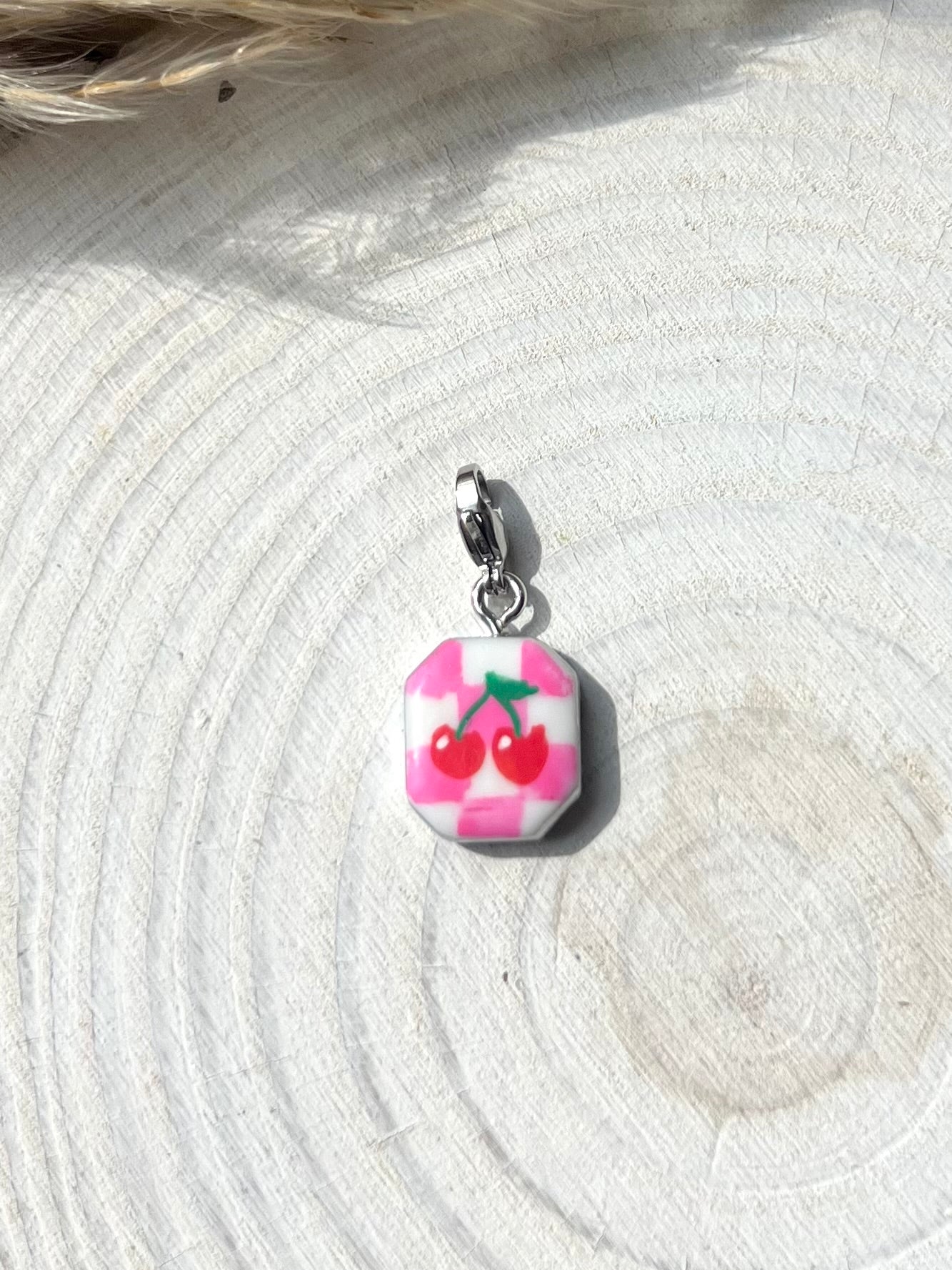 Hand painted charms - Silver sides