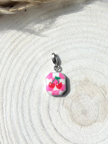 Hand painted charms - Silver sides