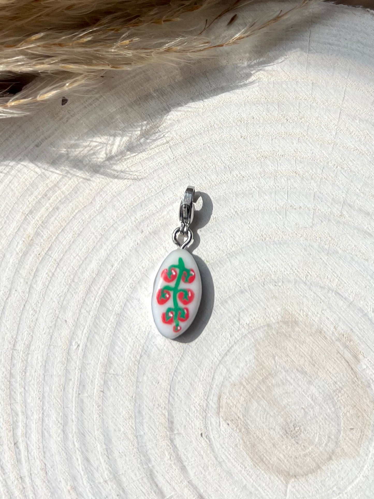 Hand painted charms - Silver sides