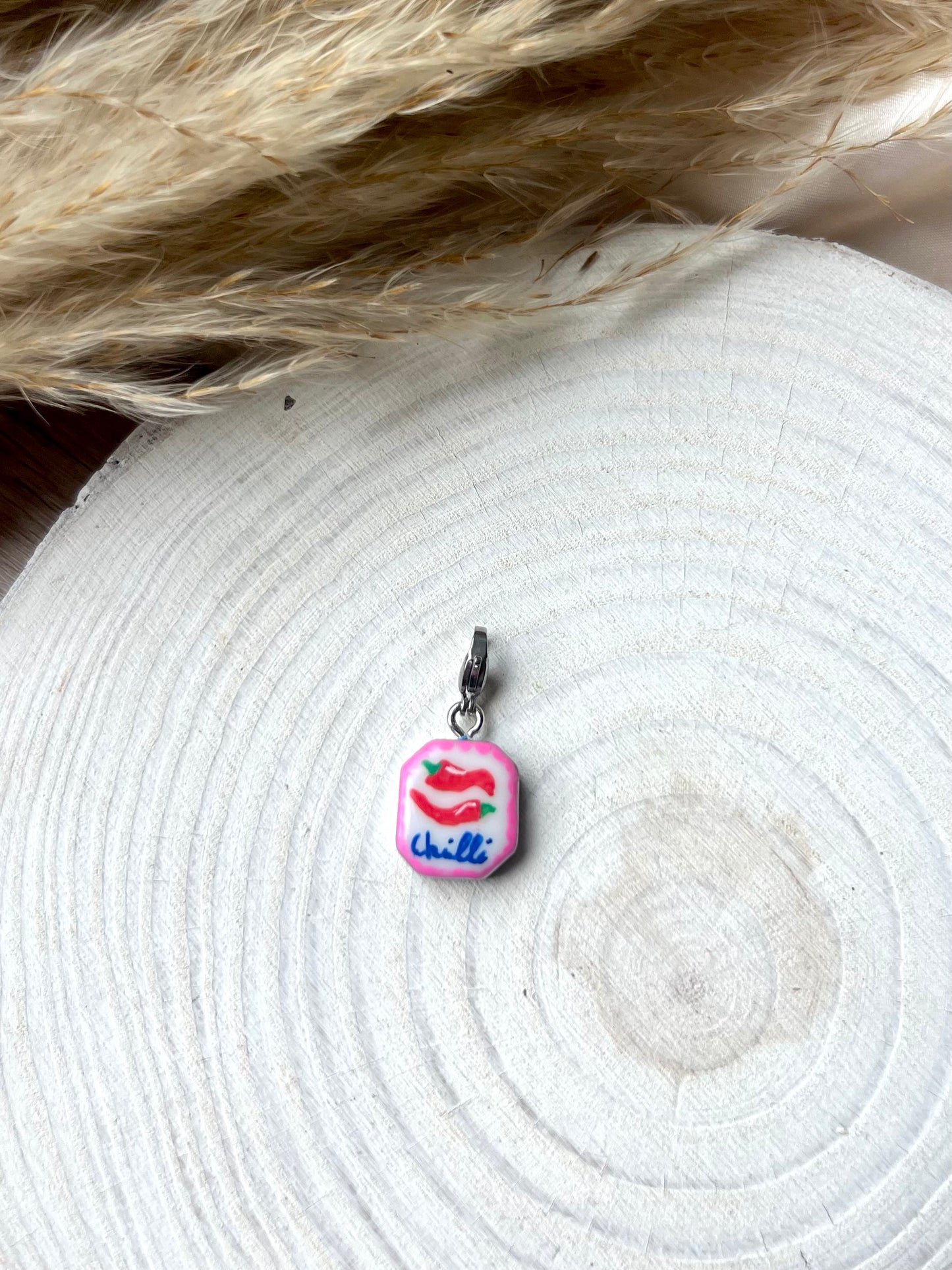 Hand painted charms - Silver sides