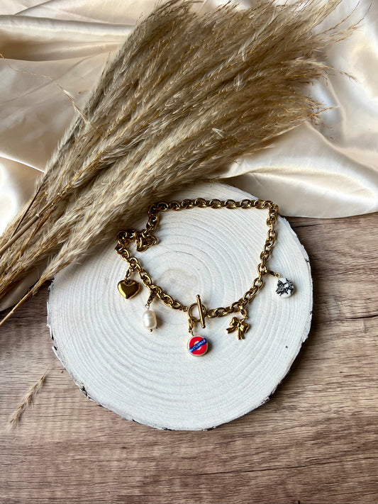 The Londoner charm necklace - 18K gold chunky chain