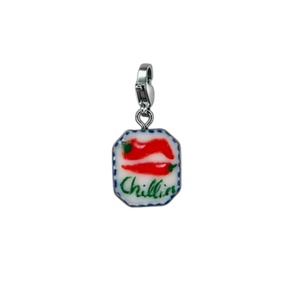 Hand painted charms - Silver sides